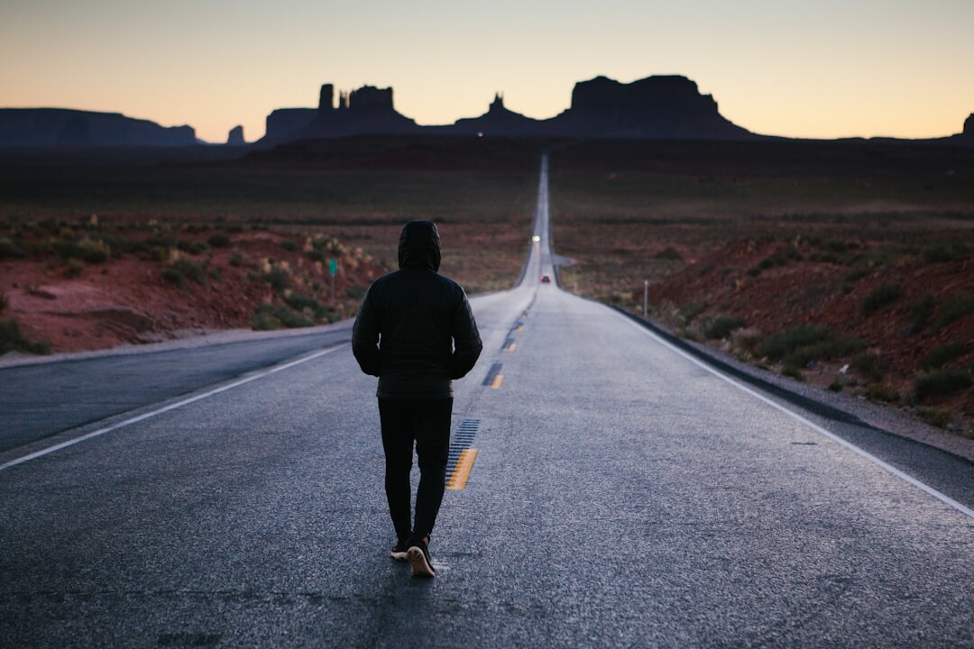 person on path to success