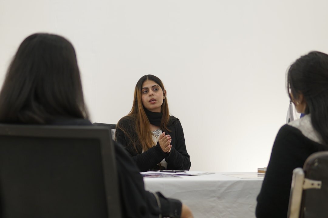 woman leading team meeting