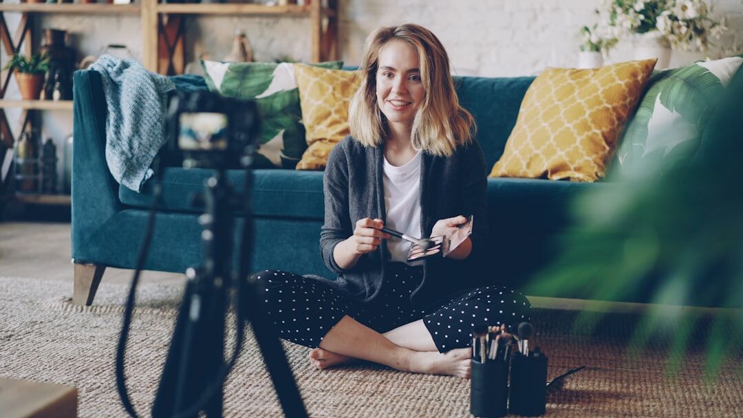 person studying online course